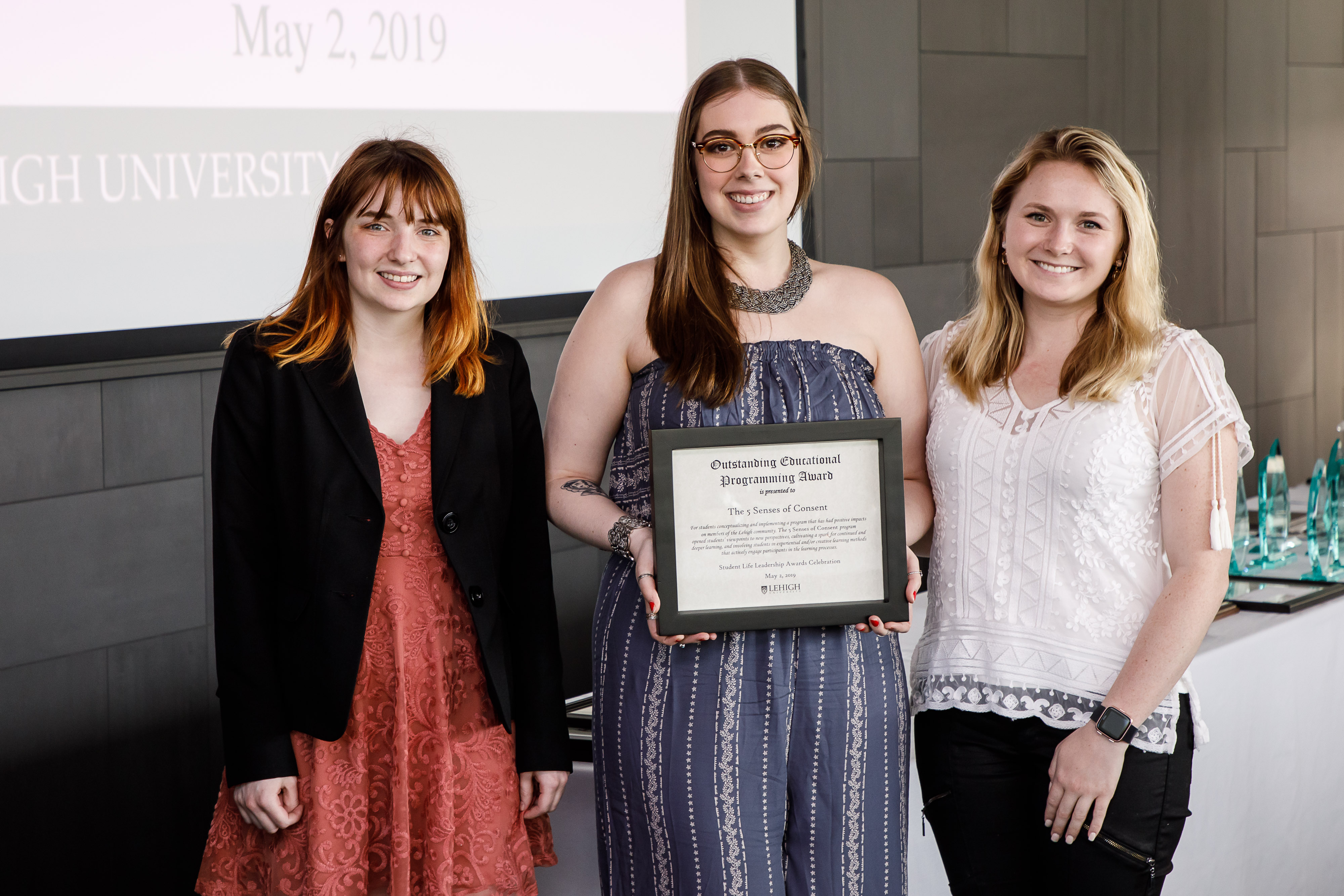 2019 Winners with framed certificate