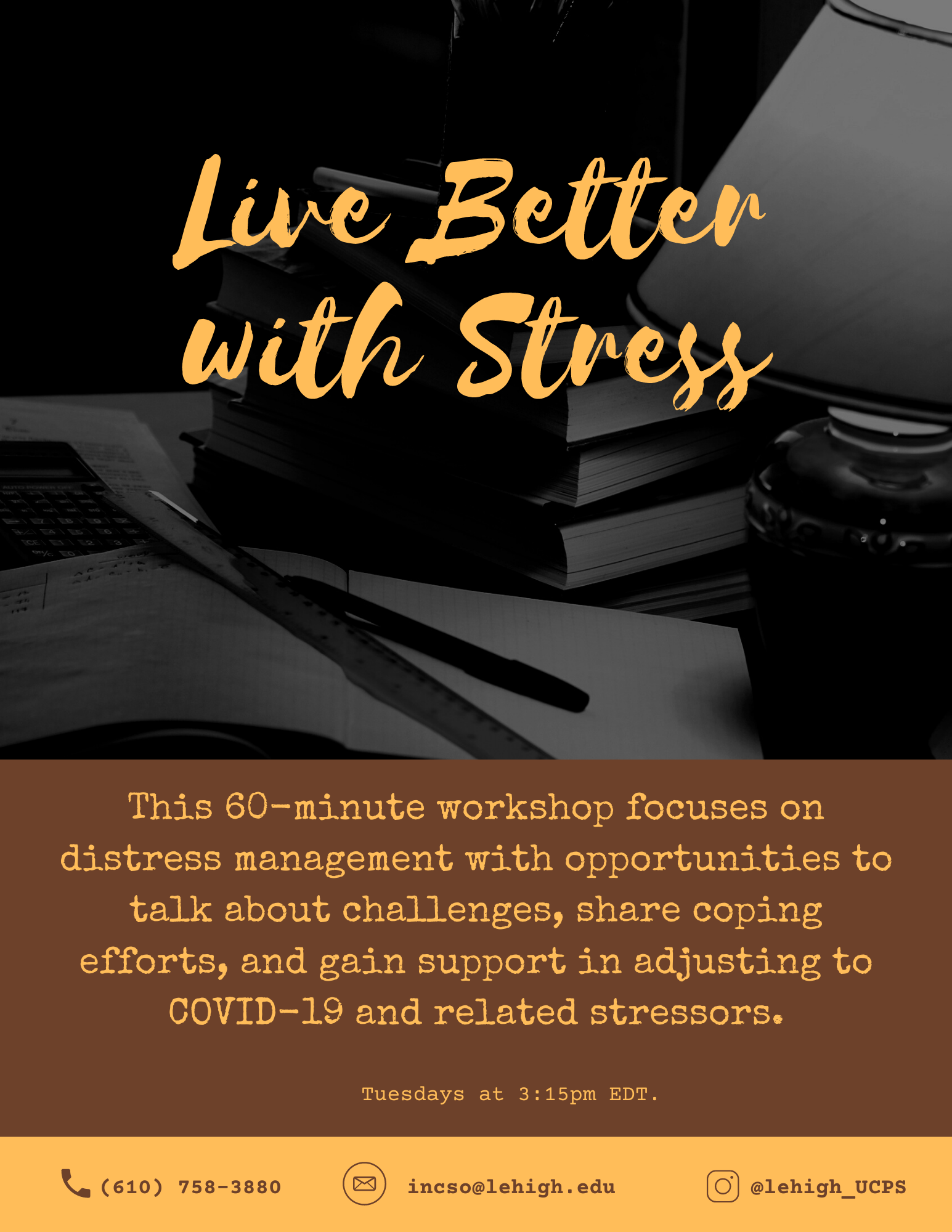 flyer for live better with stress