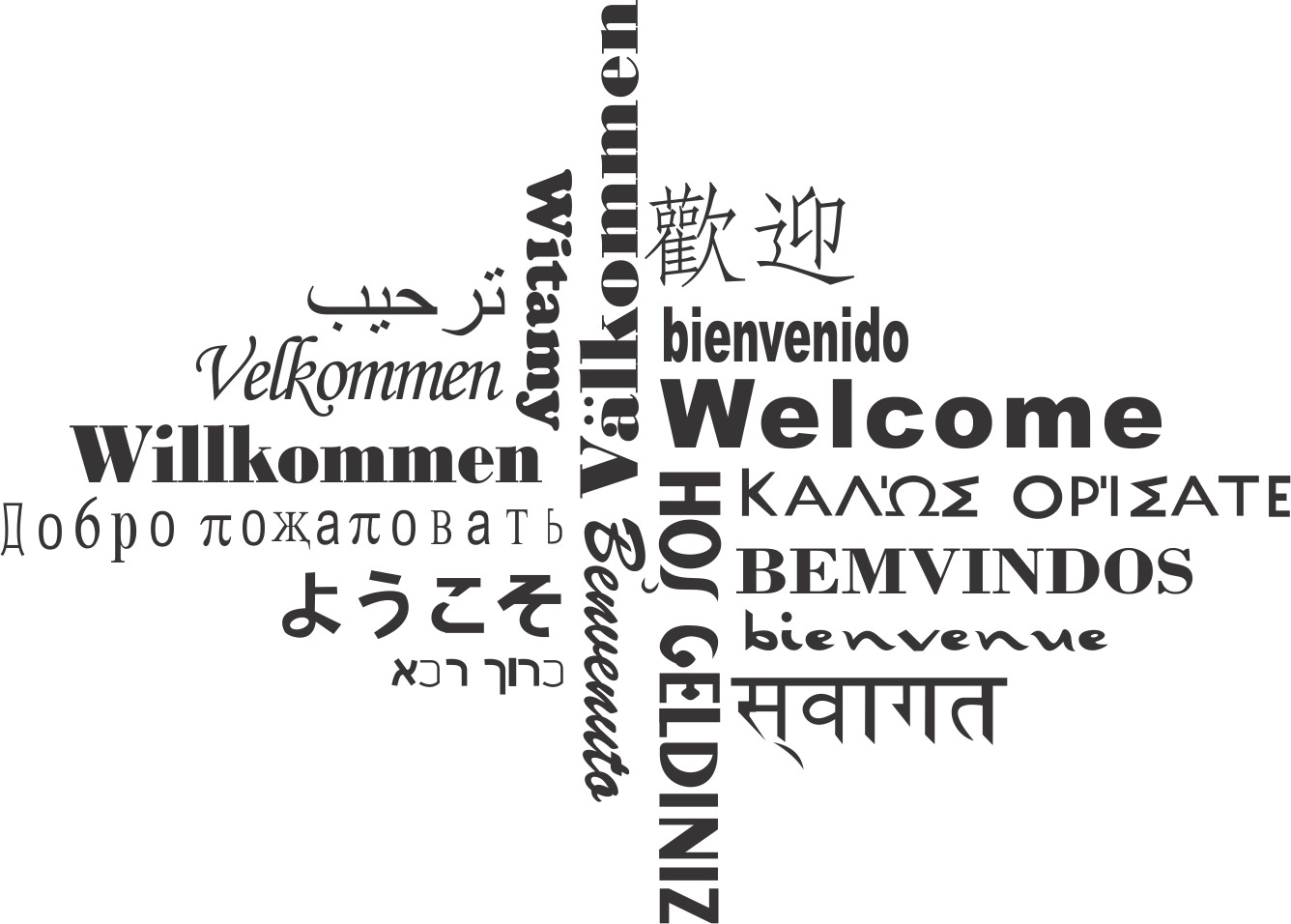 welcome in many languages