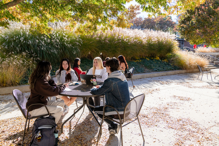Students studying