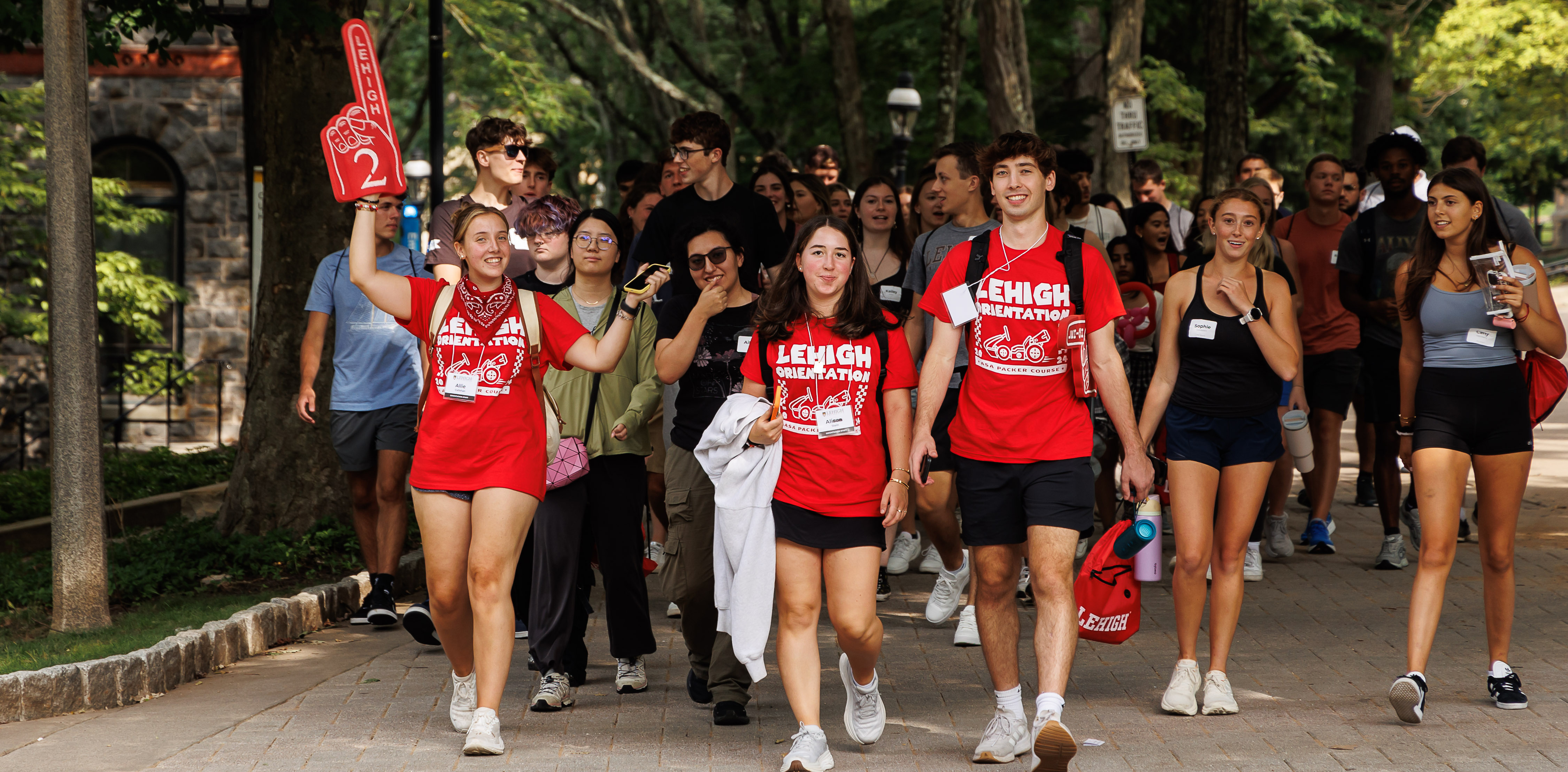Orientation Groups walking to next Orientation Sessions