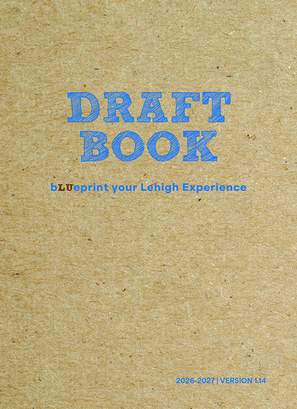 2026-2027 Draft Book Cover with blue text on Kraft paper