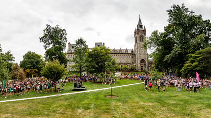 Orientation Kick Off on Clayton University Center front lawn