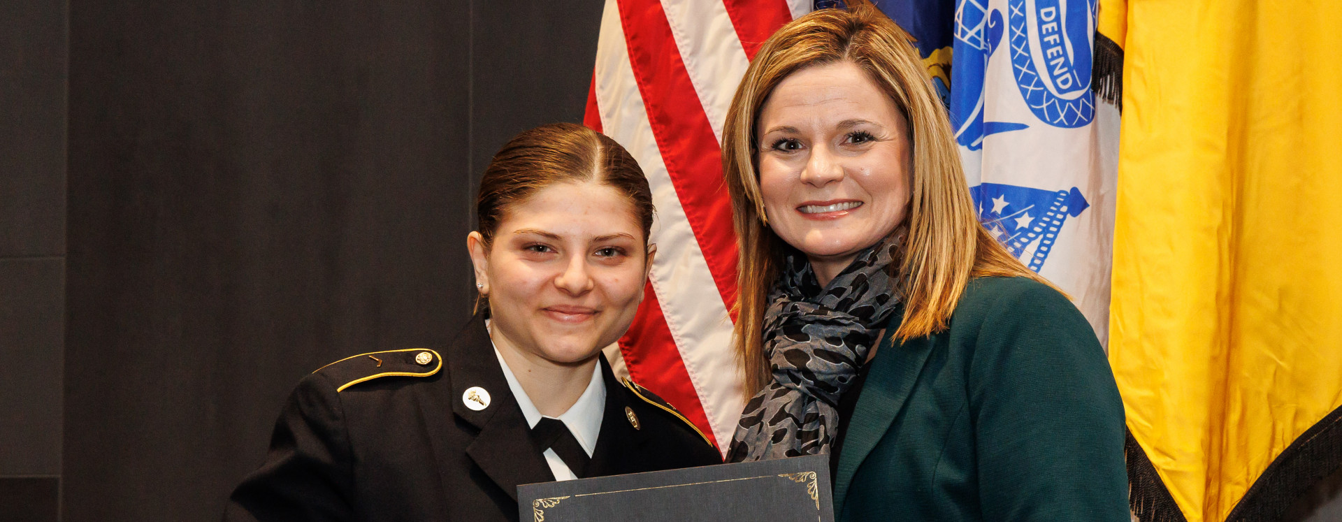 ROTC Cadet Receiving an Award